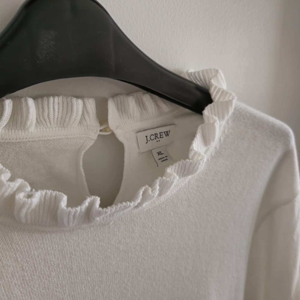 [J.Crew] Ruffle Neck Sweater - Picture 4 of 4